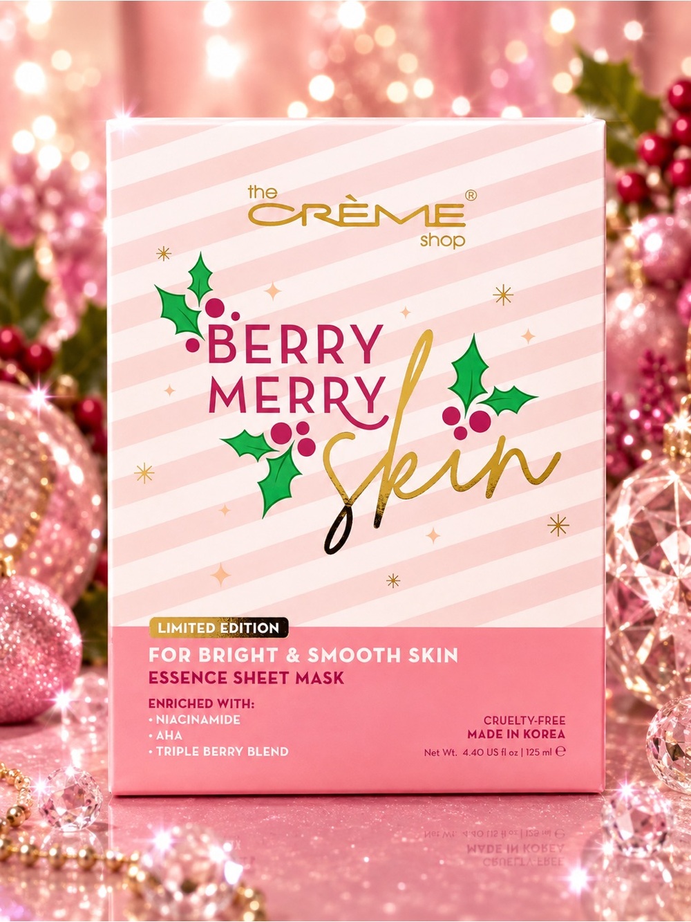 The Crème Shop Berry Merry Skin Essence Sheet Mask Set of 5